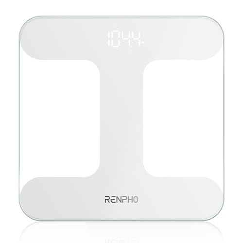 RENPHO Digital Bathroom Scale with Tempered Glass and Smart App Compatibility