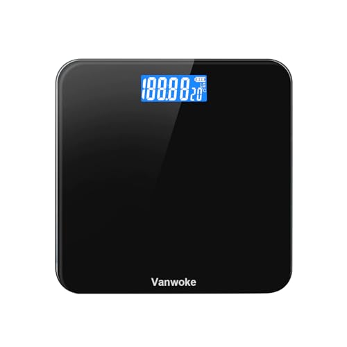 Vanwoke Smart Scale with Blue LCD Backlight and Body Fat Measurement 1