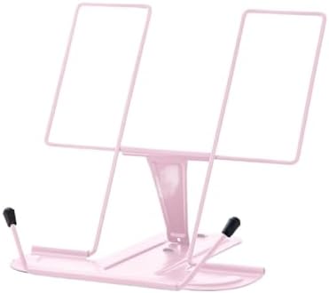 QUQUQ Adjustable Cookbook Stand Pink