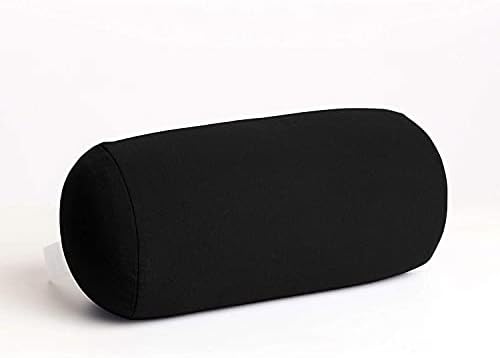 Bookishbunny Microbead Roll Pillow with Zipper Cover Black