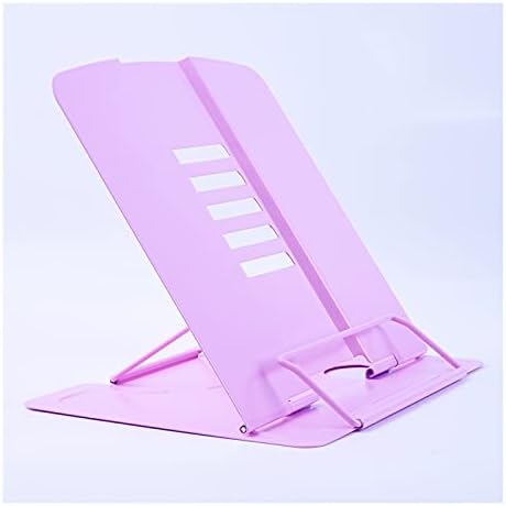 Adjustable Metal Book Stand for Kitchen and Office Pink 8x73 Inch