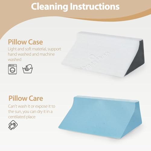 Loeysu Side Wedge Pillow for Back Pain Support