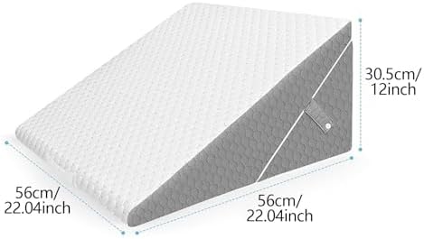 Leefasy Memory Foam Bed Wedge Pillow with Removable Cover