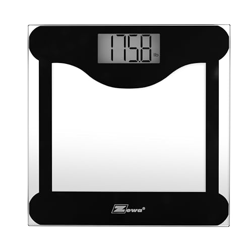 Zewa Digital Bathroom Scale with Tempered Glass 1