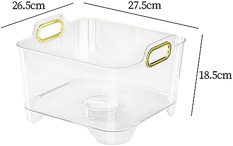 Clear Fruit Vegetable Washing Basket with Handle and Drainage