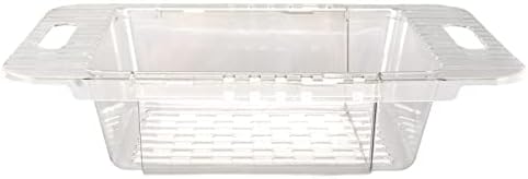 DriKou Kitchen Sink Colander Clear Adjustable Strainer