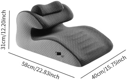 Memory Foam Bed Wedge Pillow for Prone Support Gray