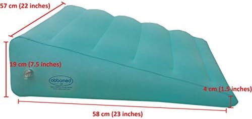 ObboMed HR-7510 Inflatable Bed Wedge Pillow with Velour Surface