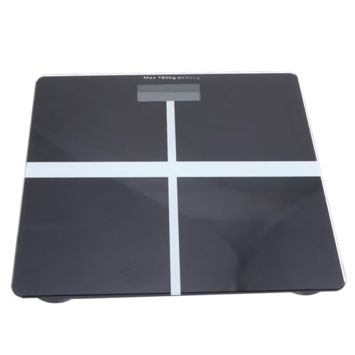 KOMBIUDA Bathroom Scale Glass Electronic 1kg Accuracy Black 1