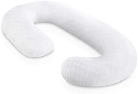 MALOUF Z Total Body C-Shape Pregnancy Pillow White
