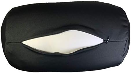 Bookishbunny Microbead Roll Pillow with Zipper Cover Black