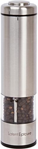 Electric Salt and Pepper Grinder - Battery Operated Adjustable One Handed