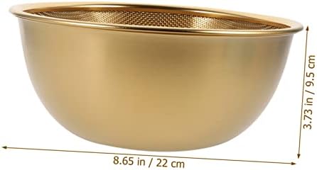 Hoement 1 Set Stainless Steel Drain Basket Colander