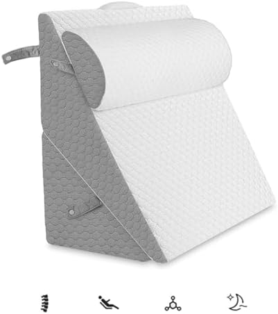Leefasy Memory Foam Bed Wedge Pillow with Removable Cover