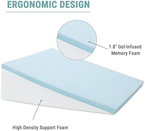 Howhom 8 Inch Bed Wedge Pillow for Sleep Support