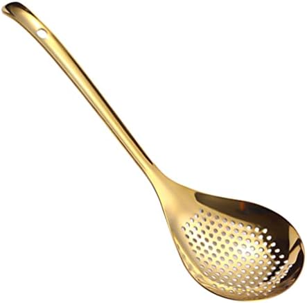 Hemoton Stainless Steel Colander Spoon with Skimmer