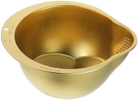 Hoement Stainless Steel Colander with Fine Mesh Drain Basket for Kitchen Use