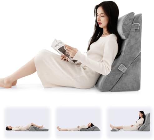 KOMFOTT 3PCS Adjustable Orthopedic Wedge Pillow Set