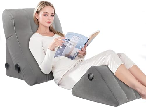 EKEPE Inflatable Wedge Pillow Set for Sleep and Travel