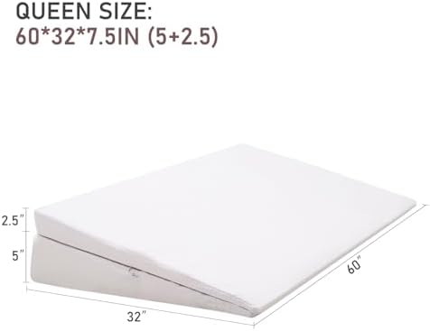 SUNYRISY Adjustable 75-Inch Wedge Mattress Topper