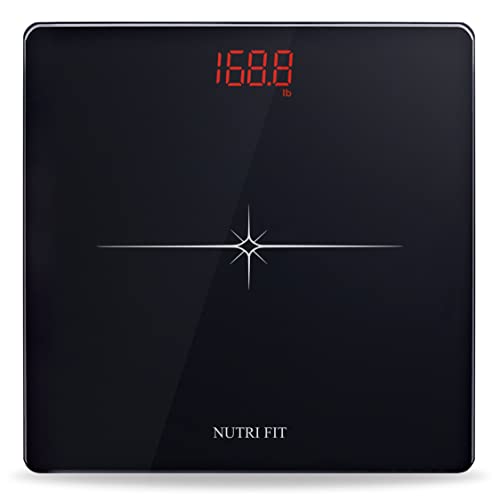 NUTRI FIT Digital Body Scale - 330 lb High Precision Black