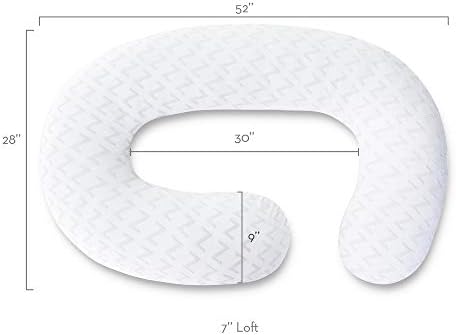 MALOUF Z Total Body C-Shape Pregnancy Pillow White