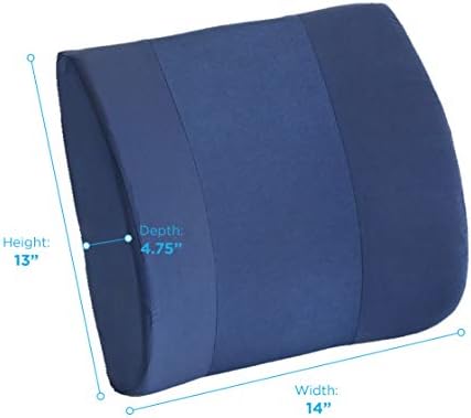 NOVA Lumbar Back Cushion Navy Blue Contoured Support Pillow