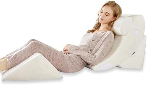 4PCS Orthopedic Bed Wedge Pillow Set for Pain Relief and Comfort