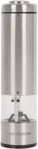 Electric Salt and Pepper Grinder - Battery Operated Adjustable One Handed