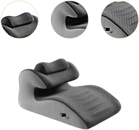 Memory Foam Bed Wedge Pillow for Prone Support Gray