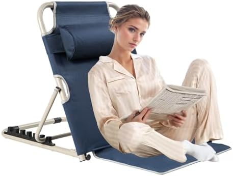 Timoau Lifting Bed Backrest - 6 Gears Adjustable Blue
