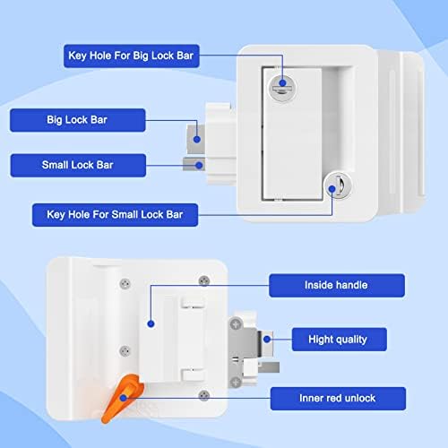 Ristow Upgraded Chrome RV Door Locks RL001 for Travel Trailers