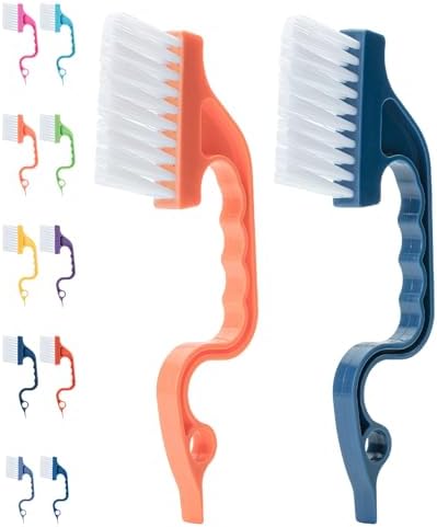 Slick Solutions Window Track Cleaning Brush 2 Pack Navy BlueOrange