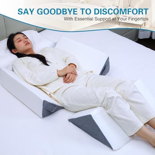 3PCS Foam Wedge Pillow for Bed Sore and Back Pain Relief