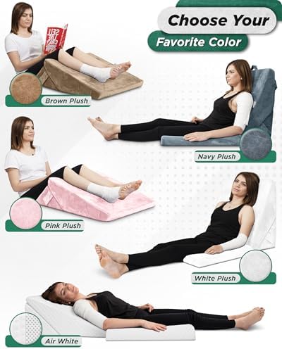 Lunix Replacement Cover for LX6 3pcs Wedge Pillow Set - Air White 1