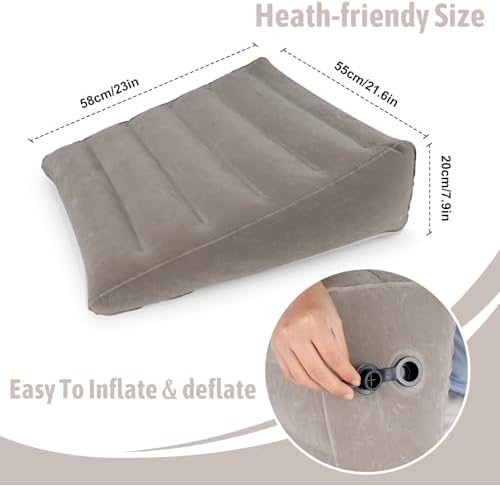 Bloomoja Inflatable Wedge Pillow for Sleep Apnea and Back Support 1