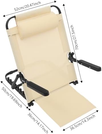 Eapmic Adjustable Lifting Bed Backrest with Armrest and Pillow