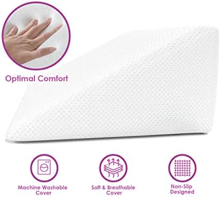 Home Sweet Home Bed Wedge Pillow with Memory Foam Support