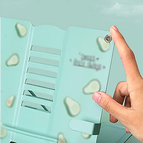 Adjustable Metal Cookbook Stand Holder with 6 Notches - Pink