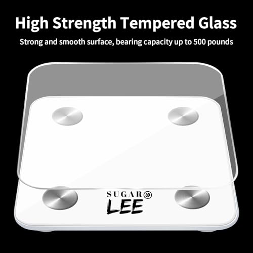 SugarLee Smart Body Fat Scale with 6mm Glass 500 LBS