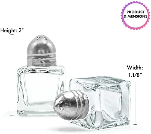 Srenta 24-Pack Clear Glass Salt Pepper Shakers