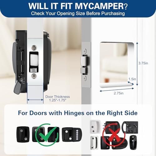 Vovoir Keyless RV Door Lock with Fingerprint and APP Control