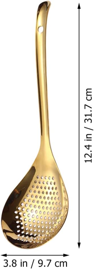 Hemoton Stainless Steel Colander Spoon with Skimmer