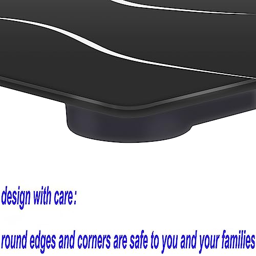 Realremhai Digital Body Weight Scale - Accurate Sleek Black Durable