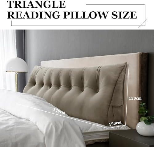 Rucener 14 lbs Velvet Wedge Pillow with Side Pockets