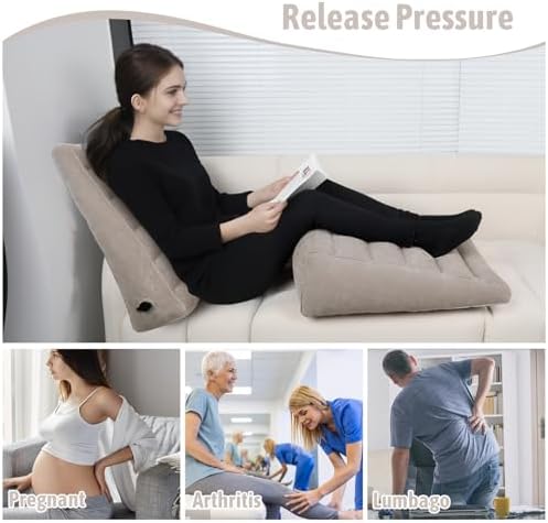 Bloomoja Inflatable Wedge Pillow for Sleep Apnea and Back Support 1