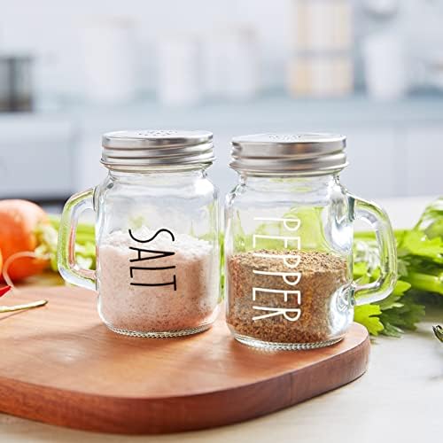 ZOSUJO 4 oz Clear Salt Pepper Shaker Set