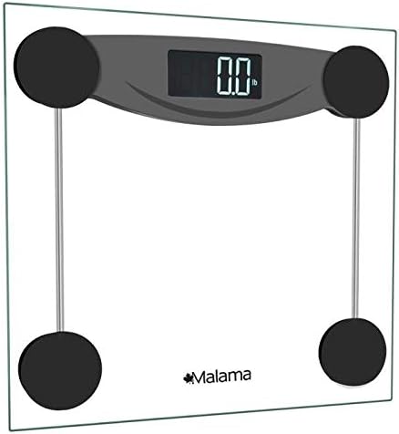 Malama Digital Body Weight Scale with LCD Backlit Display 400 lbs Accuracy Black