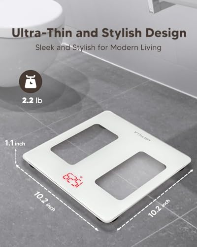 LOFTILLA Digital Bathroom Scale 400lb Accurate Weight Monitor