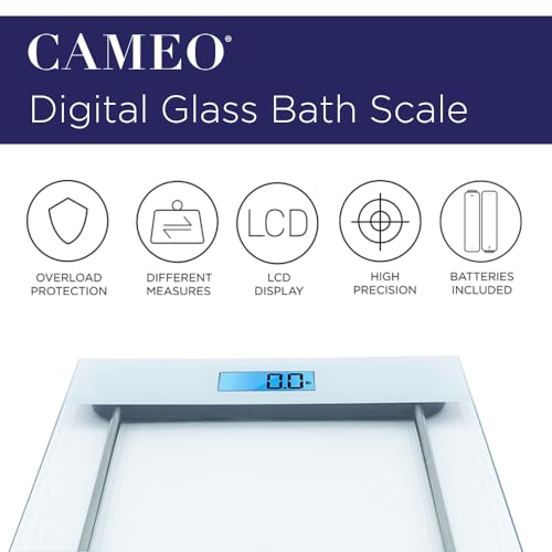 CAMEO Bathroom Scale with Tempered Glass 400lbs